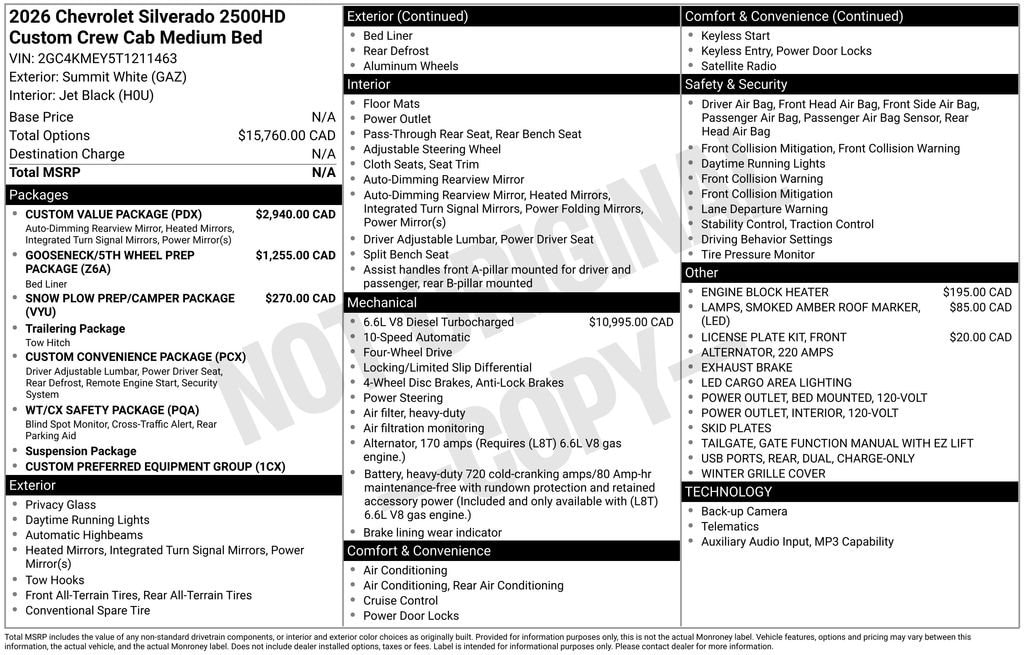 2026 Chevrolet Silverado 2500 HD Custom - Photo 10