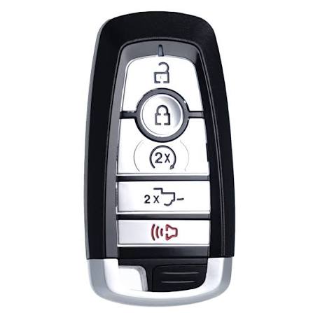 Chevrolet smart key fob with lock, unlock, remote start, liftgate, and alarm buttons