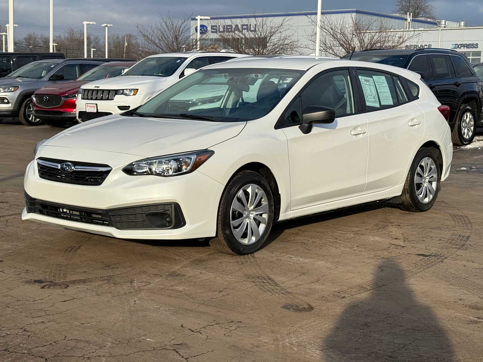 Crystal White Pearl 2022 Subaru Impreza Sedan All-Wheel Drive Continuously Variable Transmission