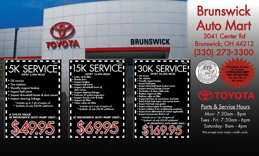 Toyota Service Menu | Brunswick Toyota