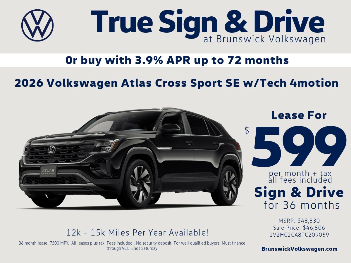 New Volkswagen Atlas Cross Sport Lease Specials | Brunswick