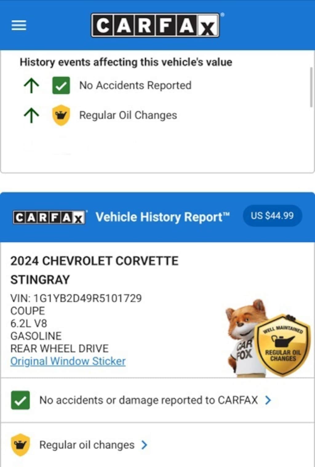 Used 2024 Chevrolet Corvette Stingray w/2LT Coupe