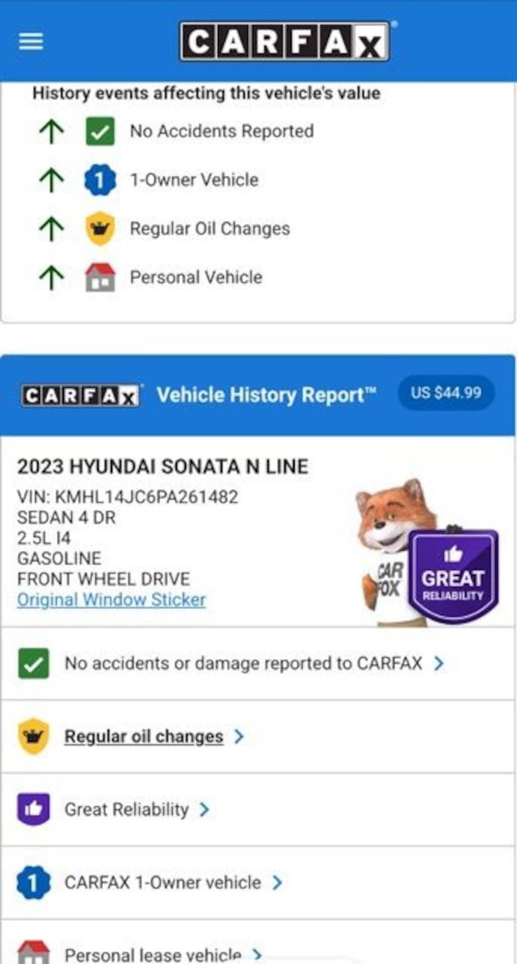 Used 2023 Hyundai Sonata N Line Sedan