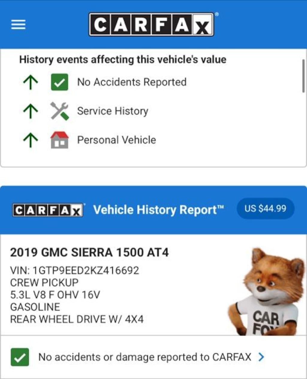 Used 2019 GMC Sierra 1500 AT4 Truck Crew Cab