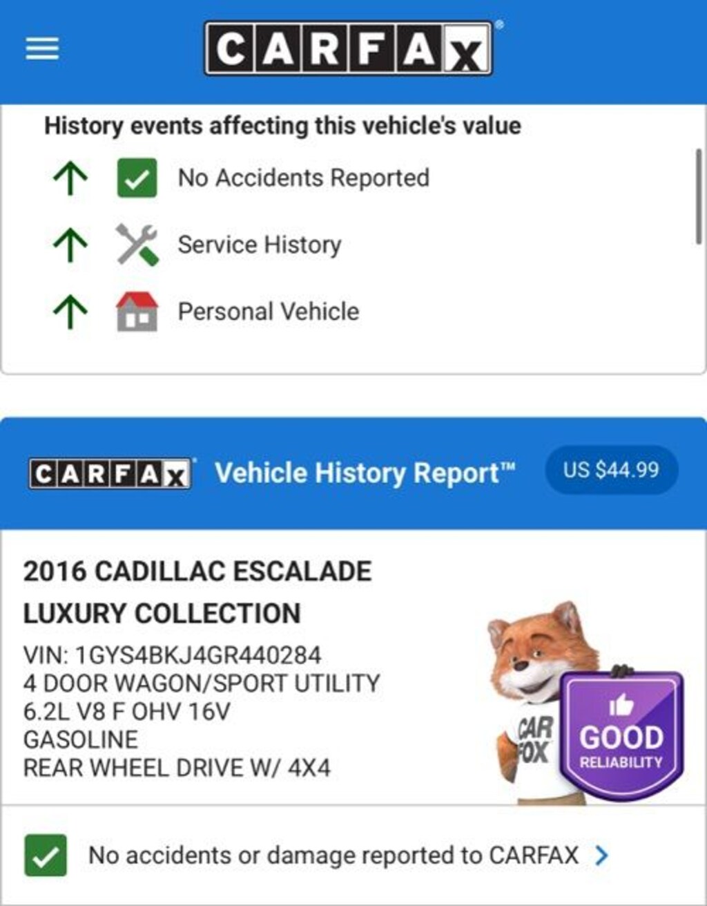 Used 2016 CADILLAC Escalade Luxury Collection SUV