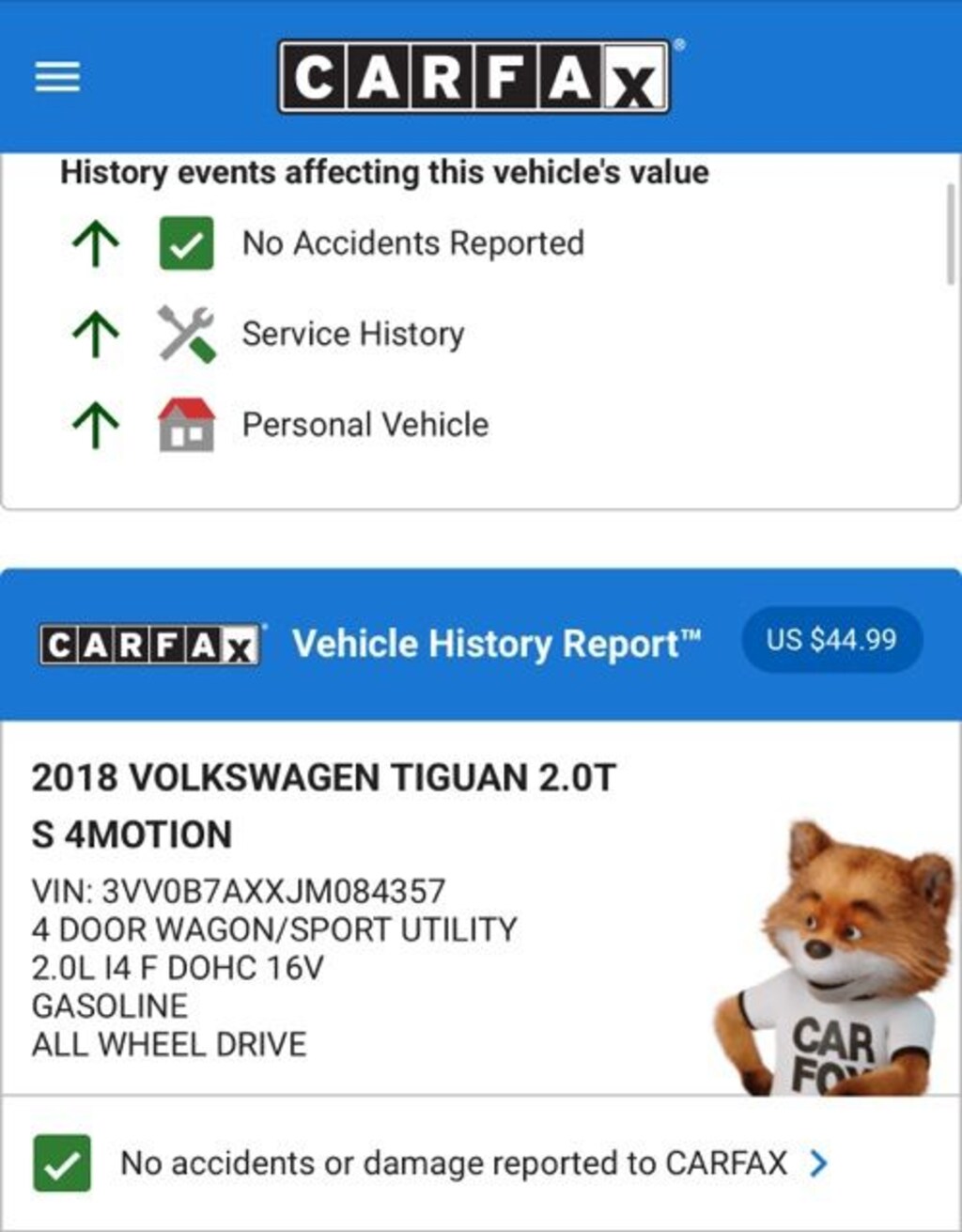 Used 2018 Volkswagen Tiguan 2.0T S 4MOTION SUV