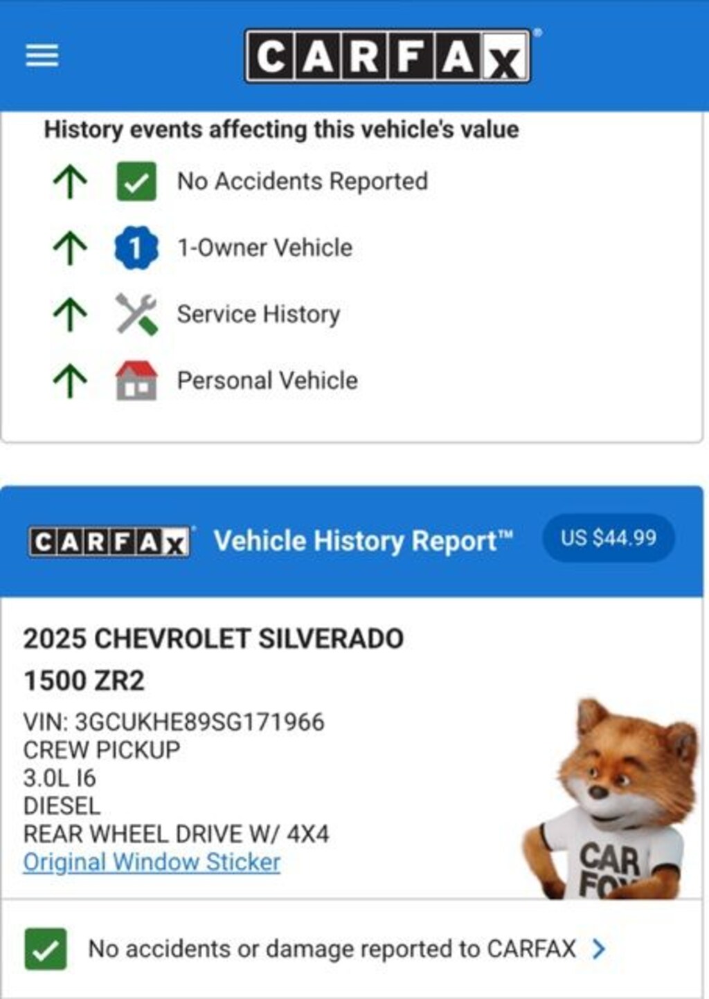 Used 2025 Chevrolet Silverado 1500 ZR2 Truck Crew Cab