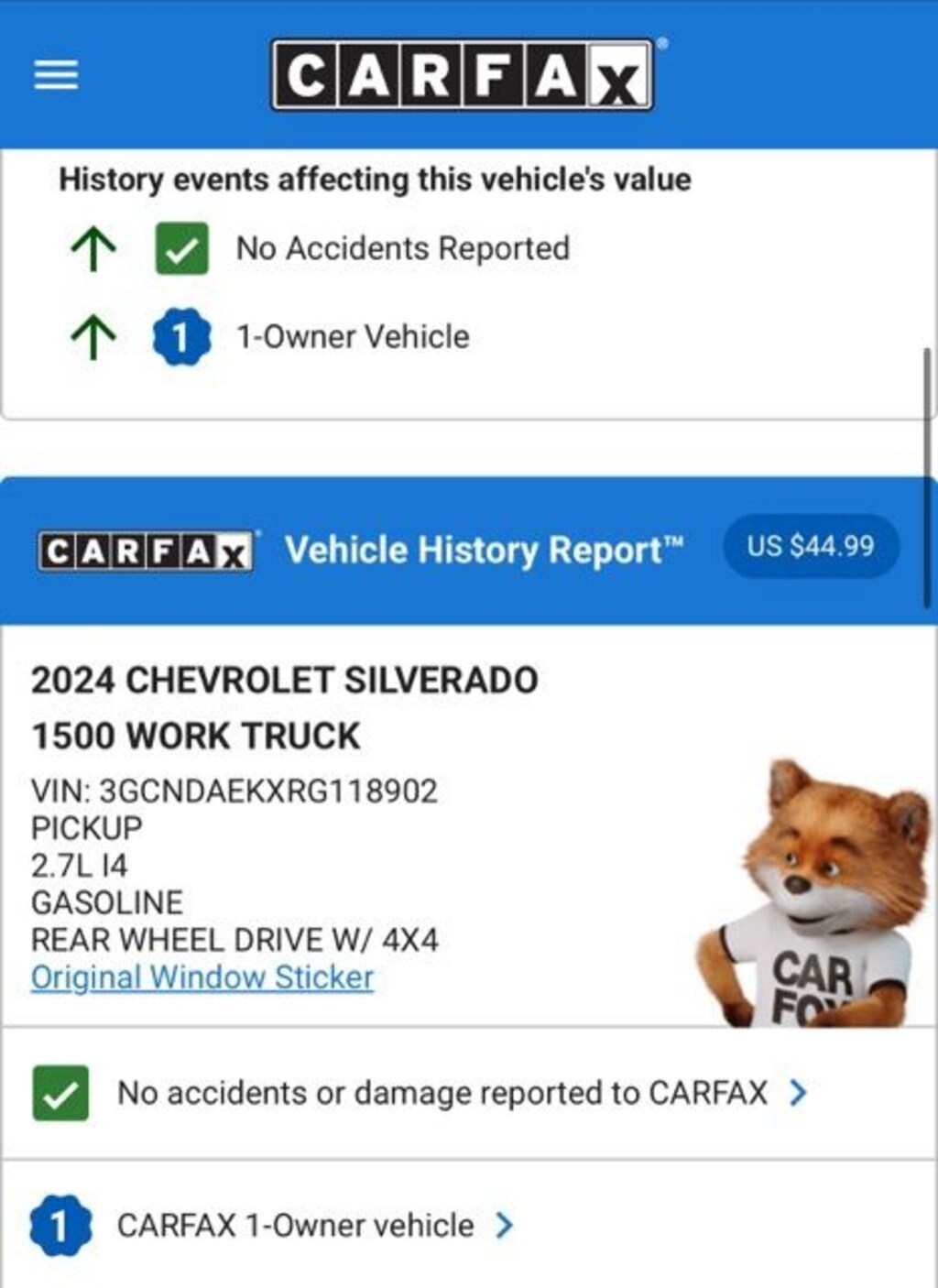 Used 2024 Chevrolet Silverado 1500 Work Truck Truck Regular Cab