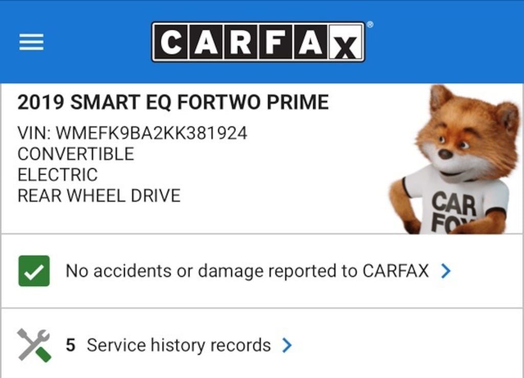 Used 2019 smart EQ fortwo  Convertible