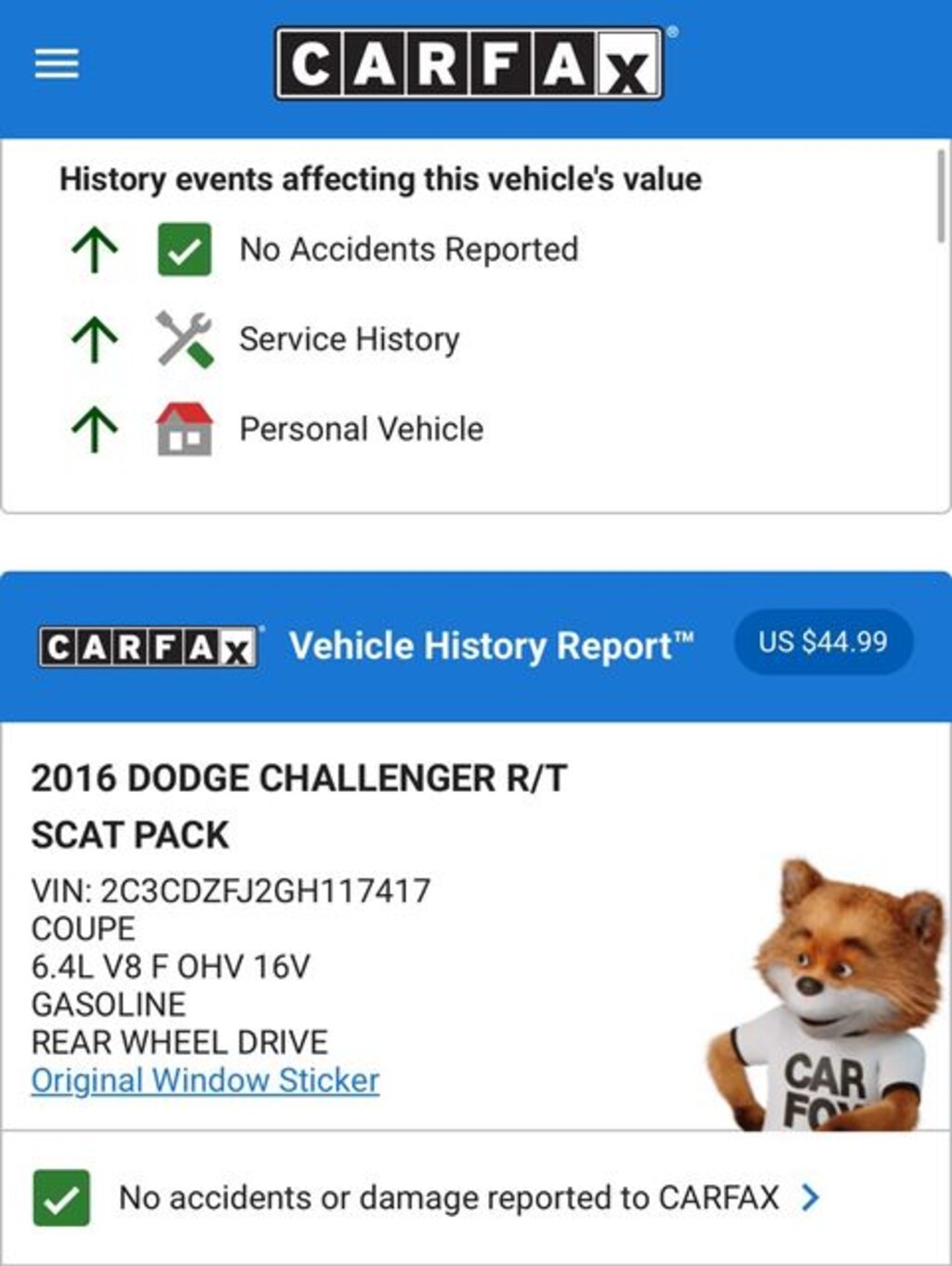 Used 2016 Dodge Challenger R/T Scat Pack Coupe