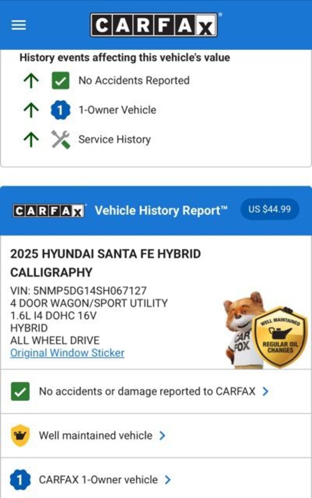 Used 2025 Hyundai Santa Fe Hybrid Calligraphy SUV