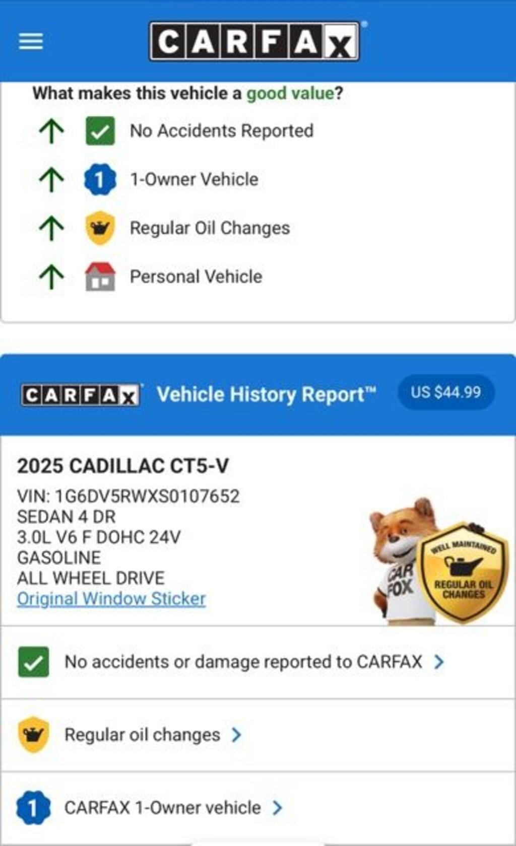 Used 2025 CADILLAC CT5-V V-Series Sedan