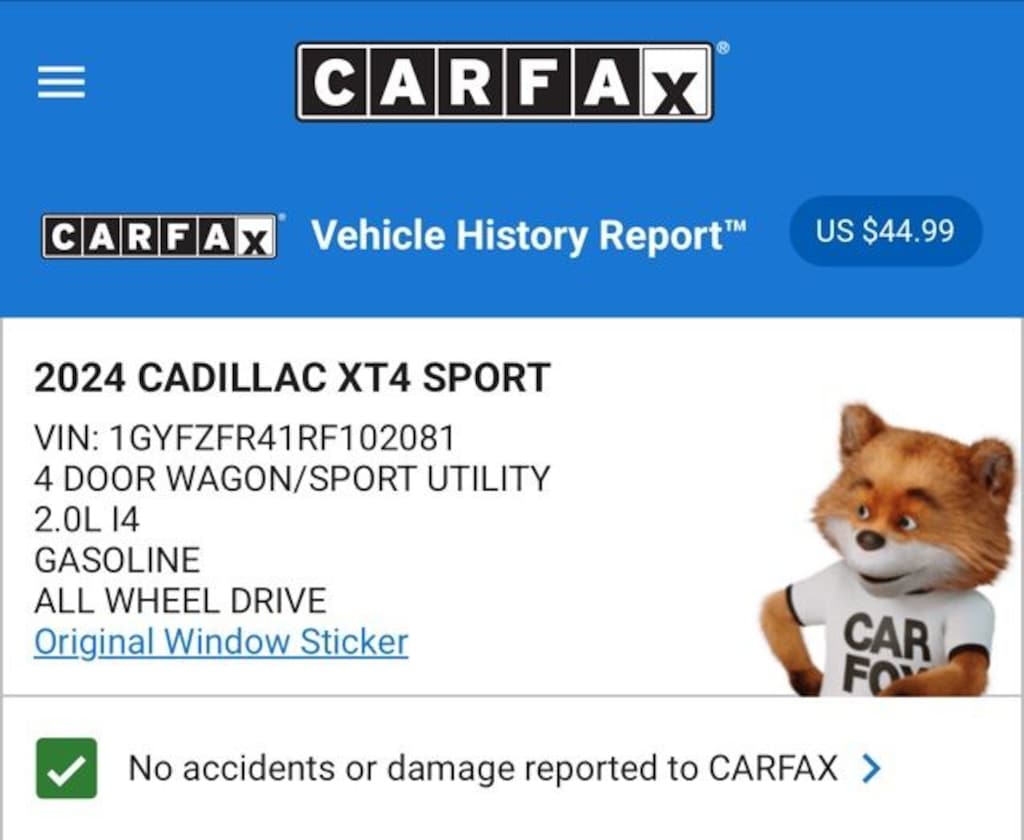 Used 2024 CADILLAC XT4 Sport SUV