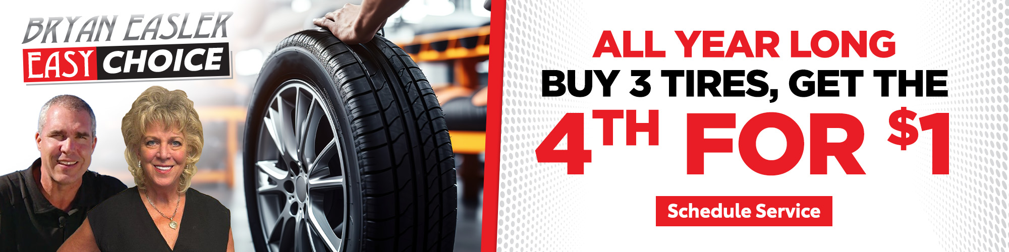 Buy 3 Tires Get The 4 For $1