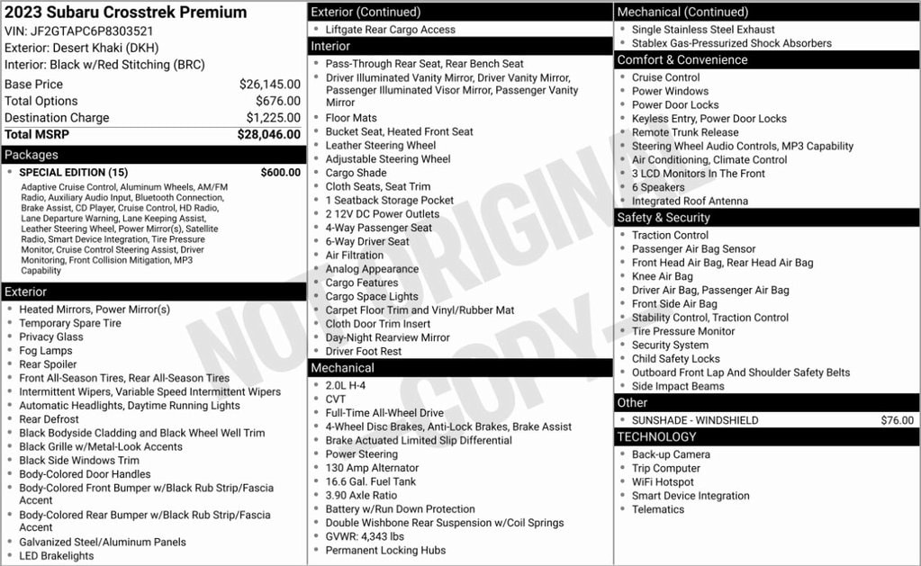 2023 Subaru Crosstrek Premium's photo