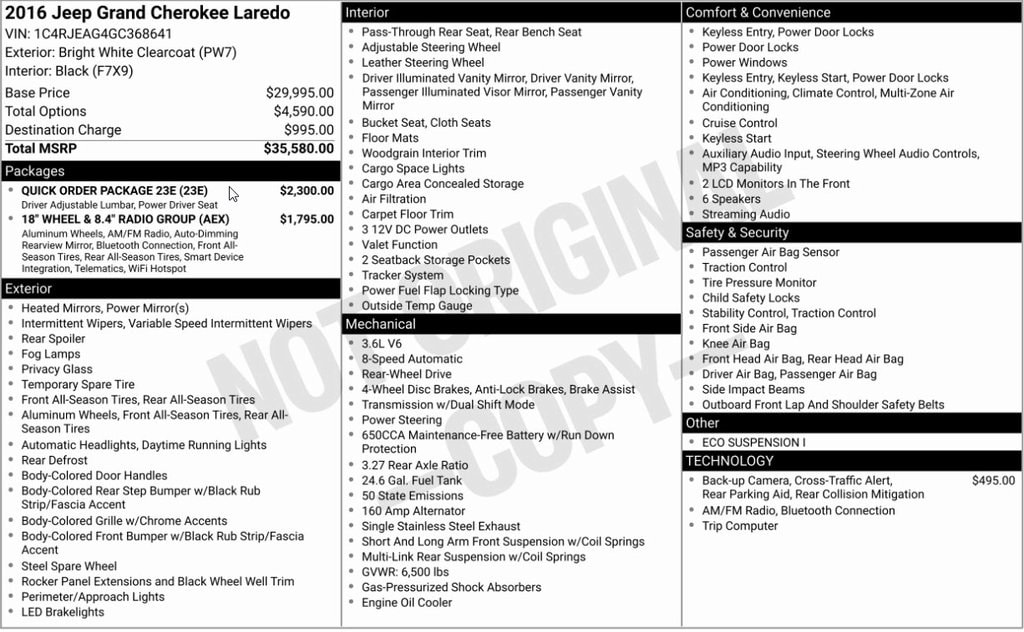 2016 Jeep Grand Cherokee Laredo E's photo