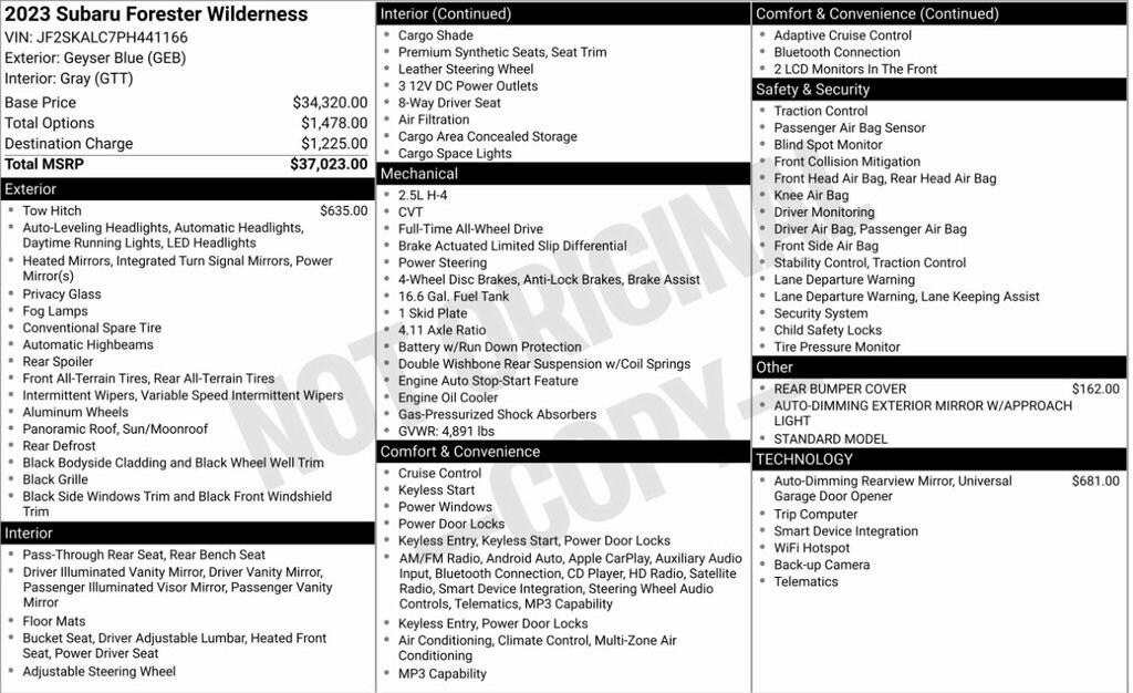 Used 2023 Subaru Forester Wilderness SUV