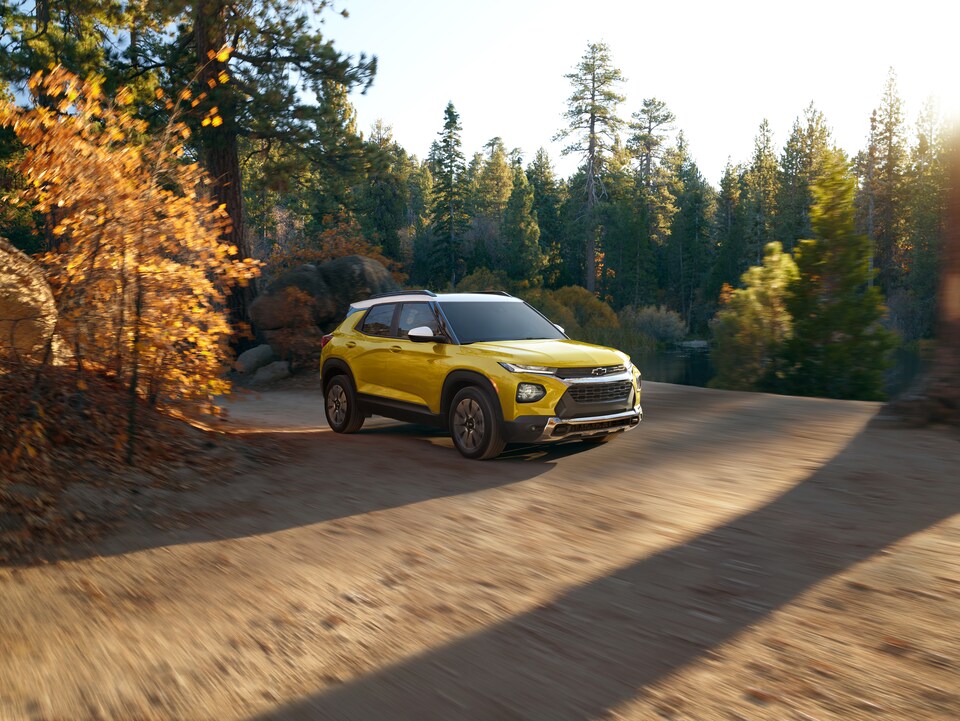 2023 Chevy Trailblazer on a dirt road in the mountains