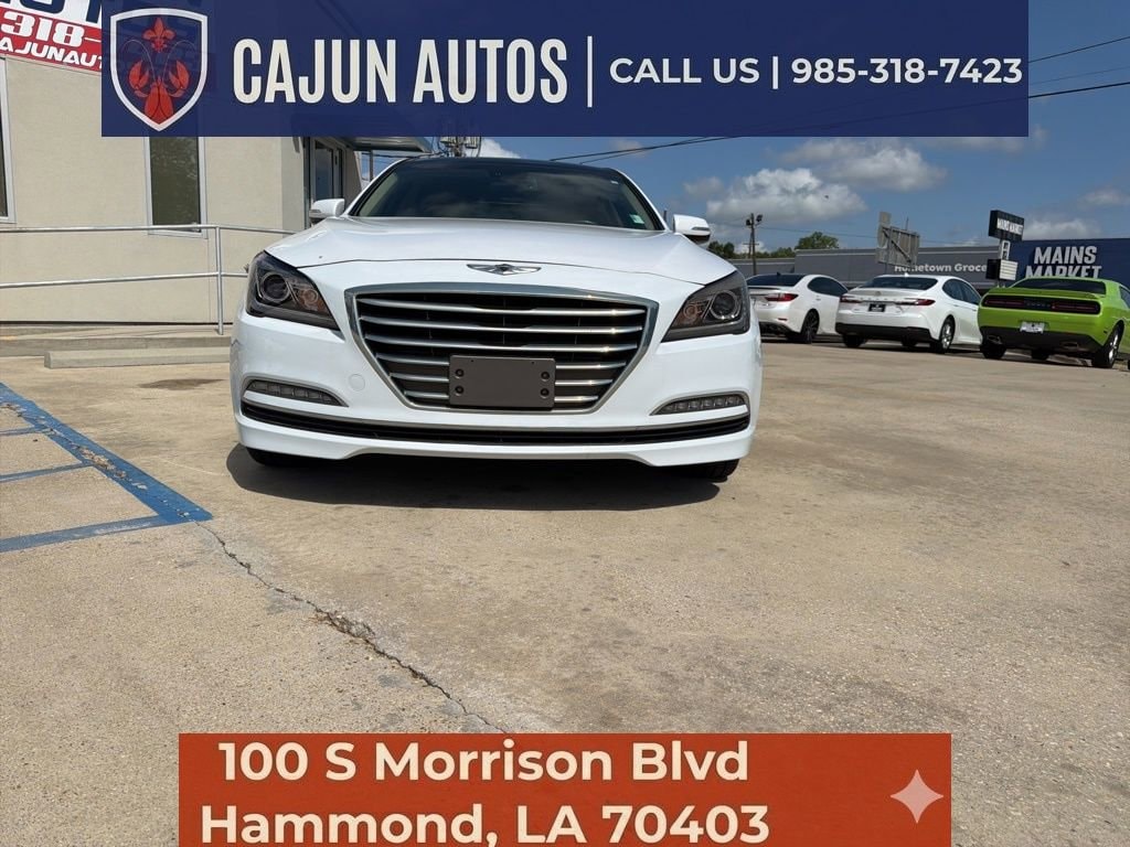 Used 2016 Hyundai Genesis Base with VIN KMHGN4JE3GU134677 for sale in Jennings, LA