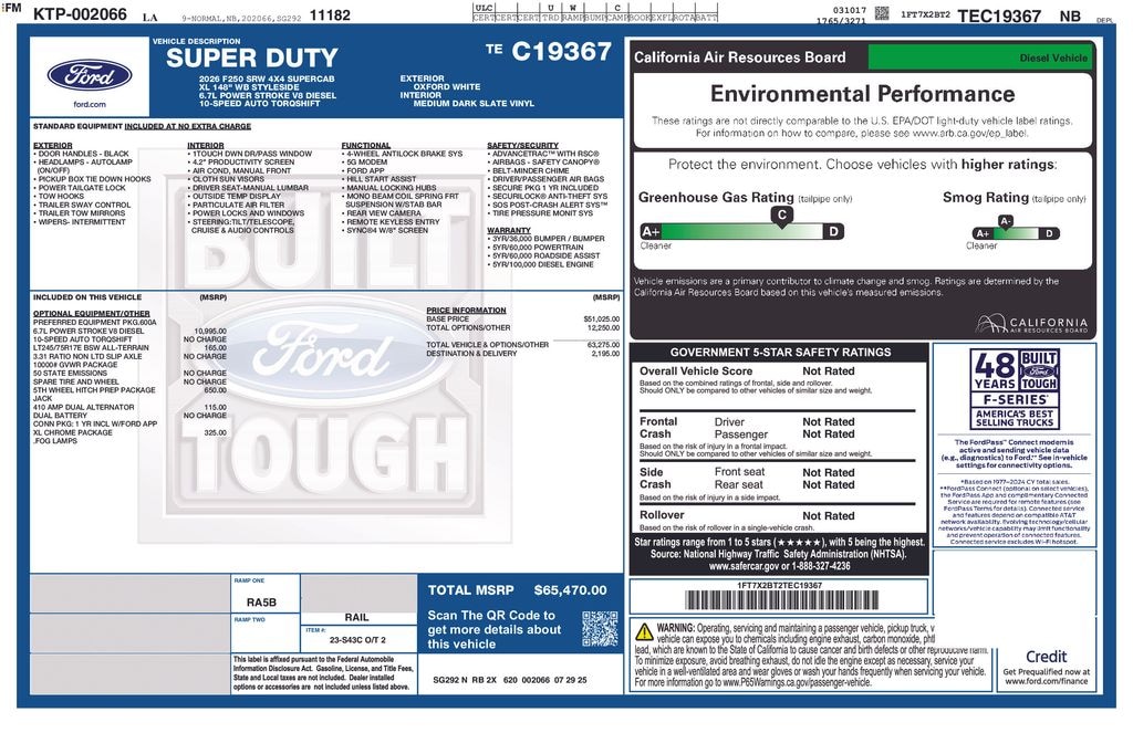 New 2026 Ford F-250SD XL Truck