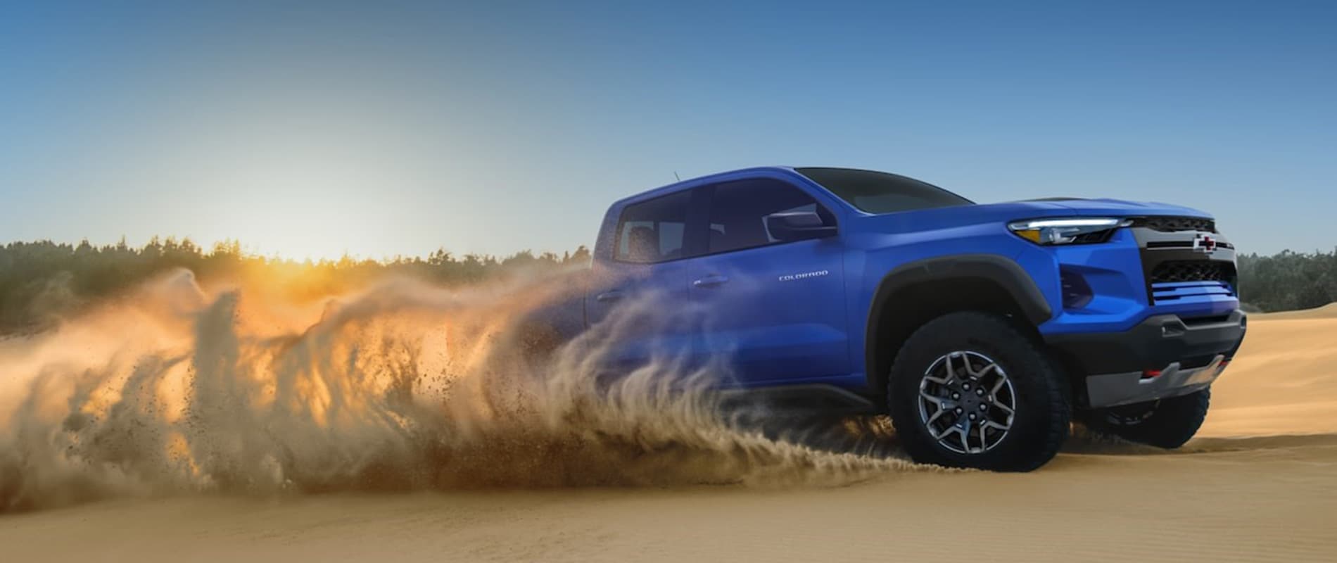 2026 Chevy Colorado driving through sand