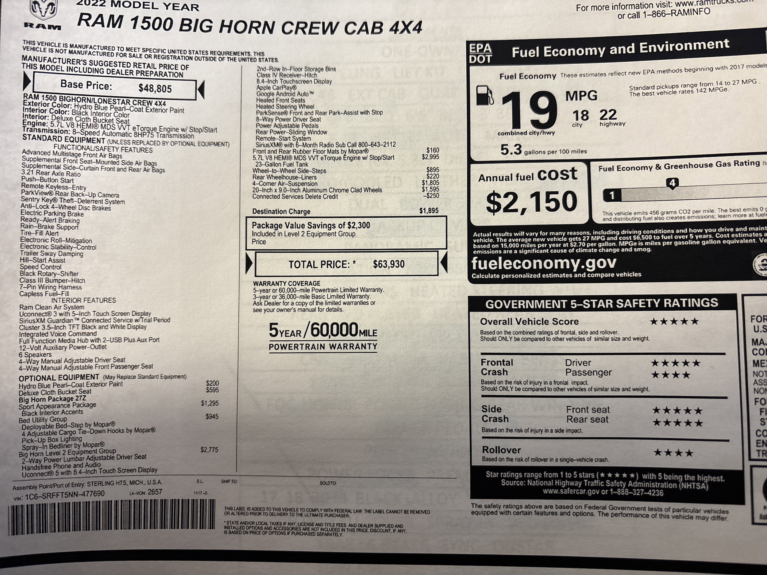 2022 RAM Ram 1500 Pickup Big Horn/Lone Star's photo