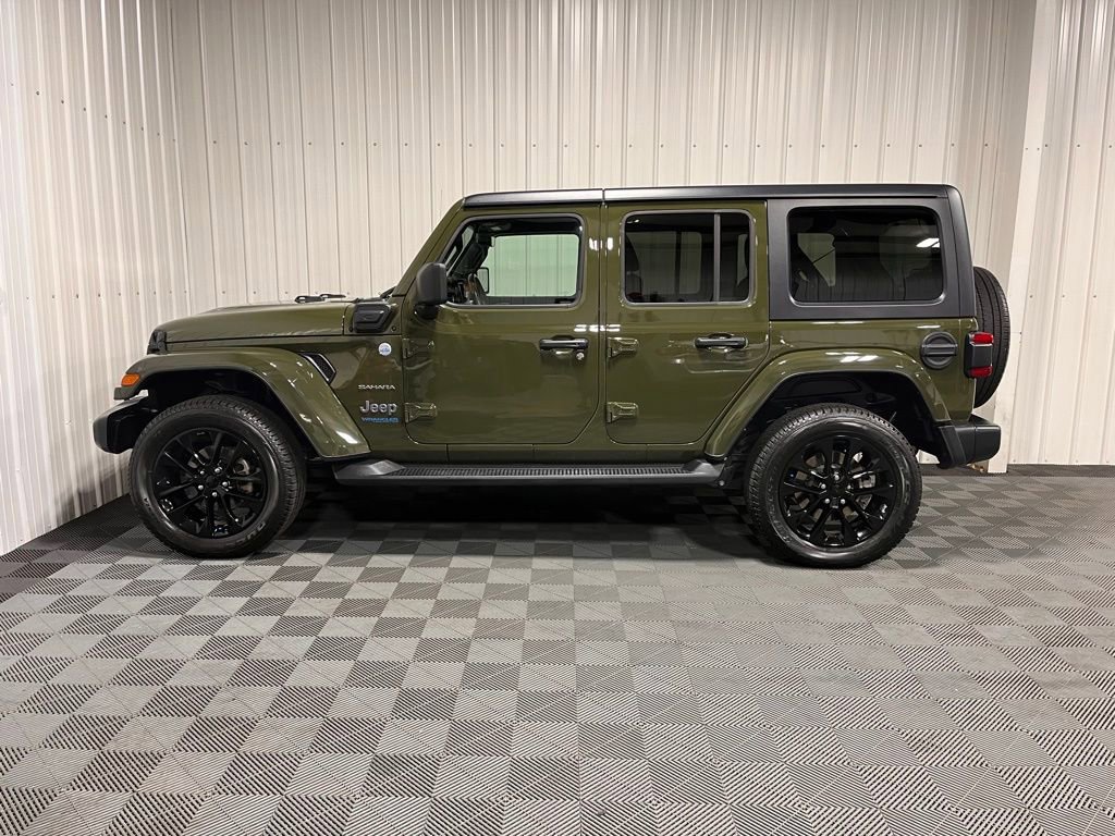 Certified 2021 Jeep Wrangler Unlimited Sahara 4XE with VIN 1C4JJXP67MW732374 for sale in Celina, OH