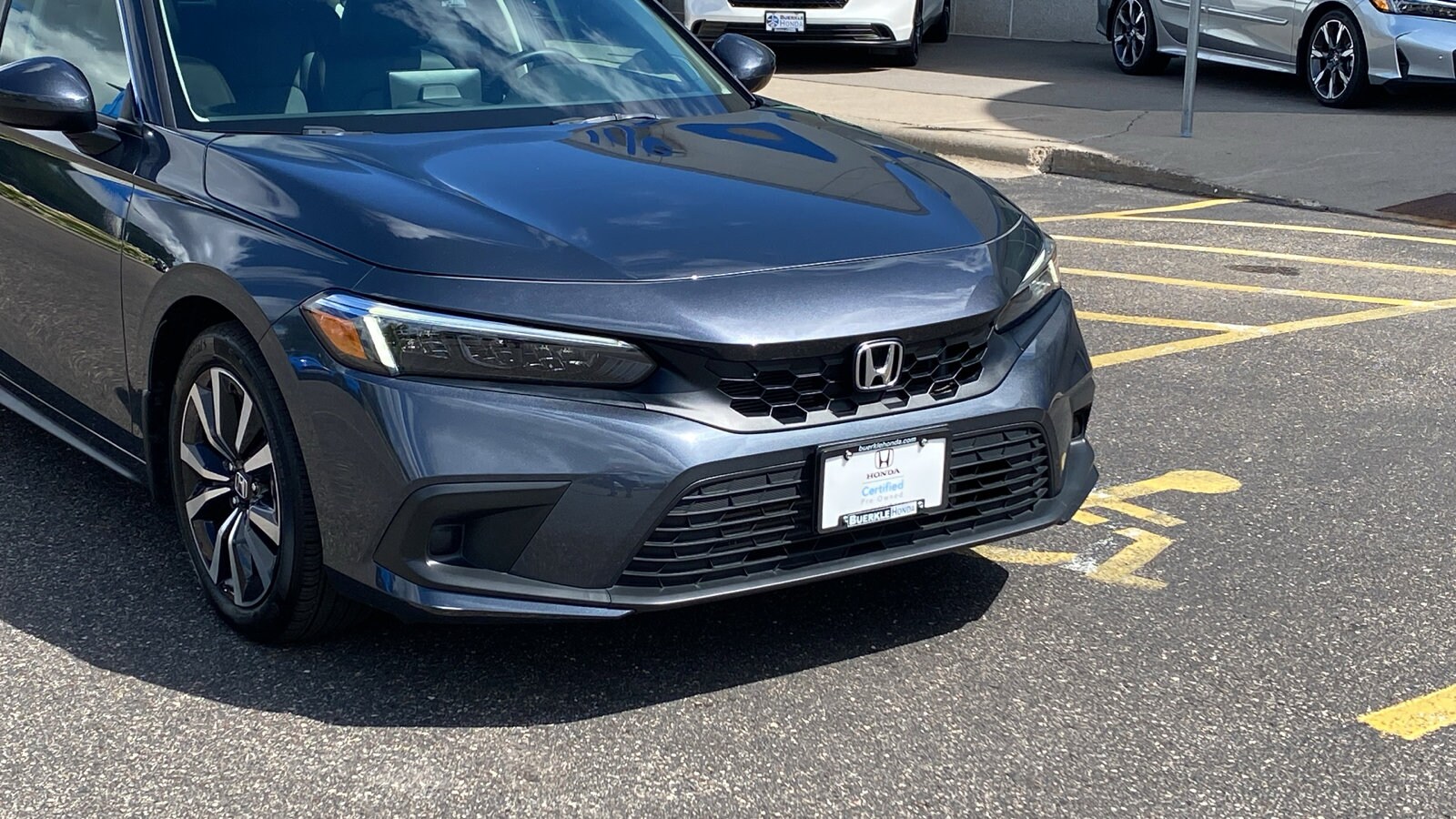 Certified 2022 Honda Civic Hatchback EX-L with VIN 19XFL1H73NE020444 for sale in Vadnais Heights, Minnesota