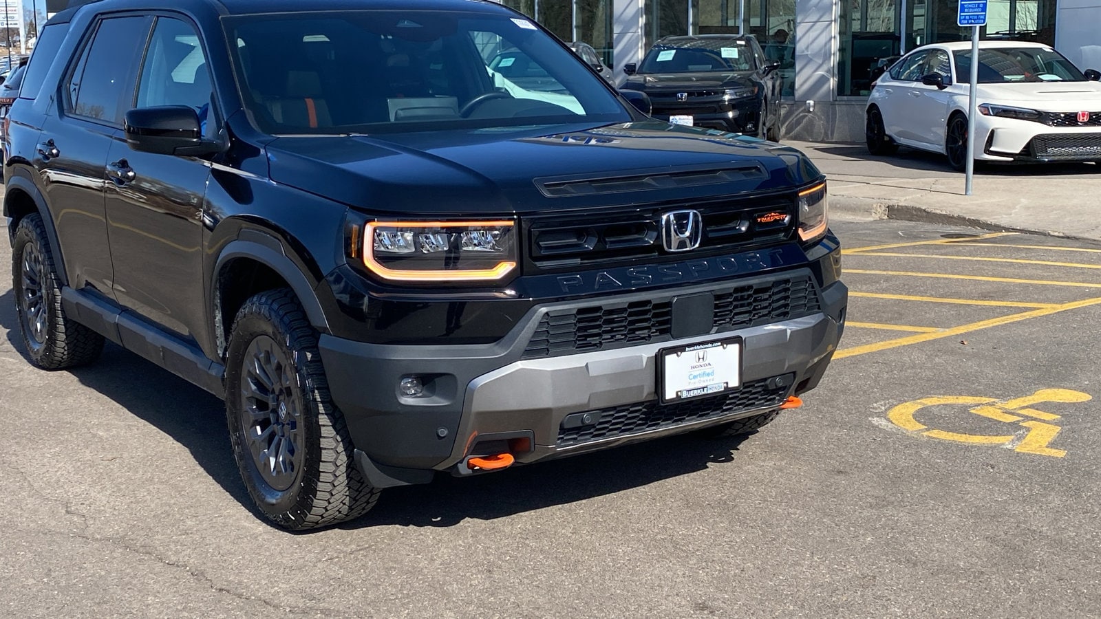 Certified 2026 Honda Passport TrailSport Blackout with VIN 5FNYF9H57TB000265 for sale in Saint Paul, Minnesota