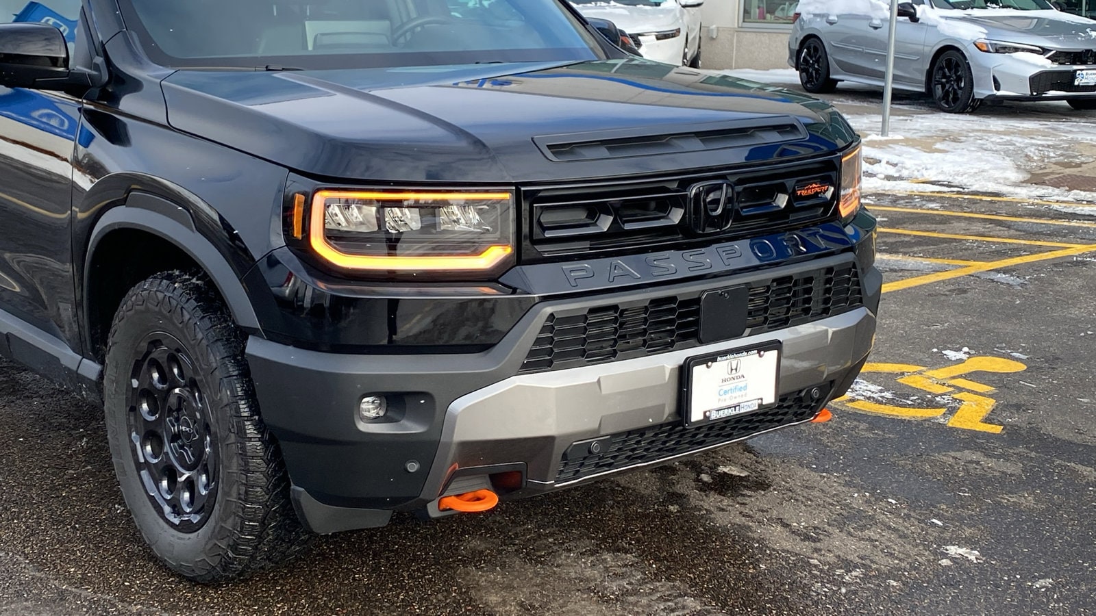 Certified 2026 Honda Passport TrailSport Elite Blackout with VIN 5FNYF9H83TB017266 for sale in Saint Paul, Minnesota