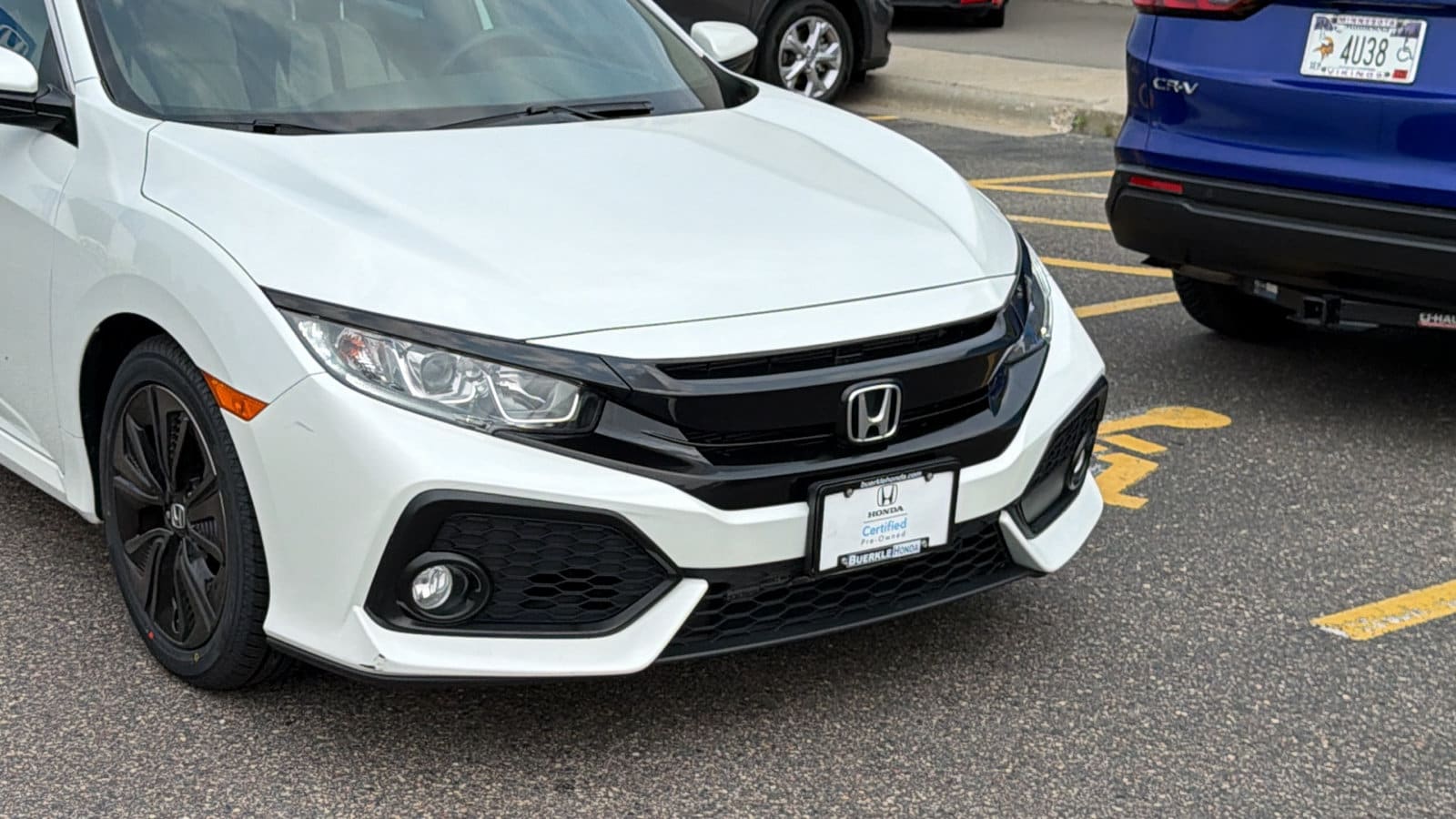 Certified 2019 Honda Civic Hatchback EX with VIN SHHFK7H67KU215447 for sale in Saint Paul, Minnesota