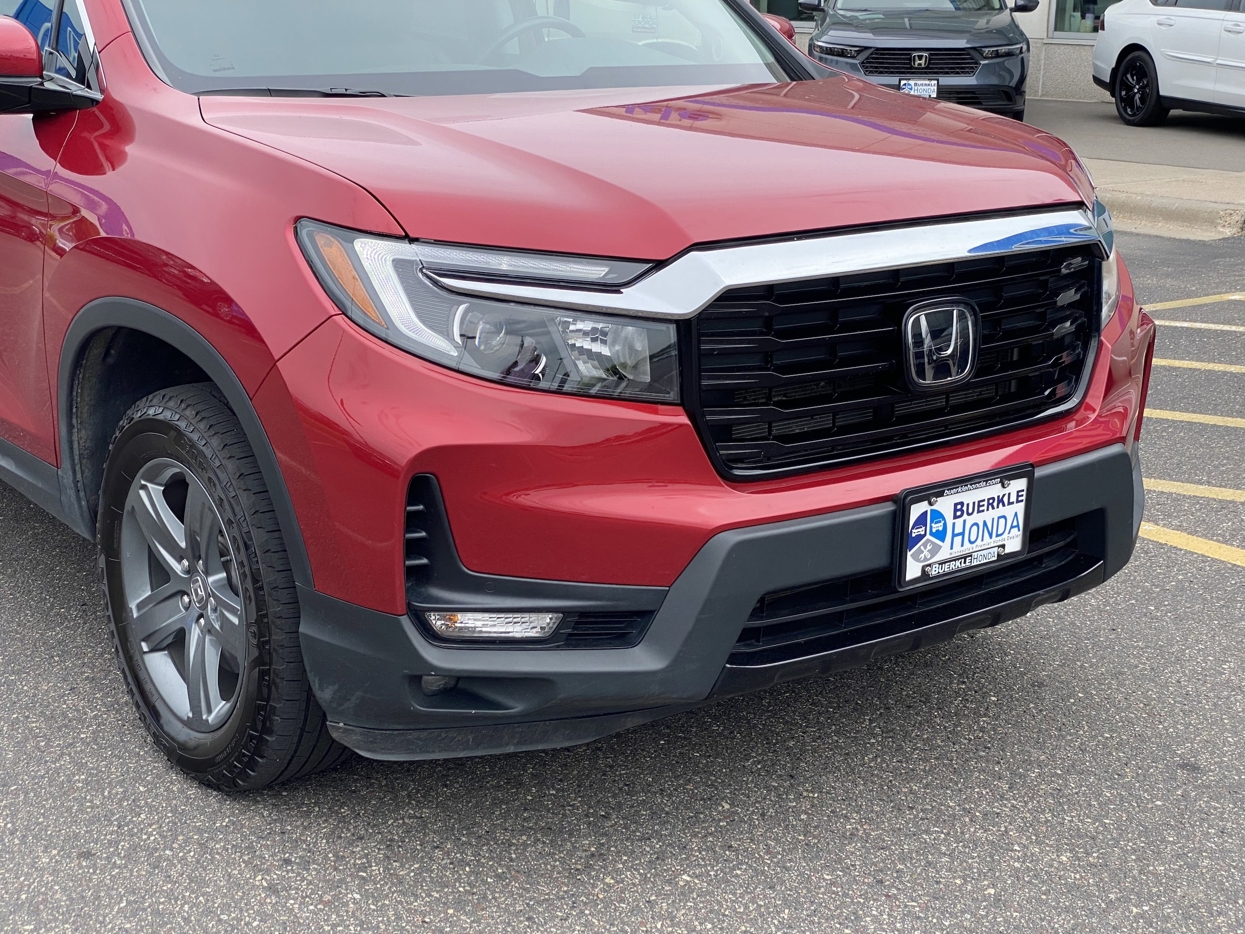 Certified 2023 Honda Ridgeline RTL-E with VIN 5FPYK3F74PB012674 for sale in Saint Paul, Minnesota