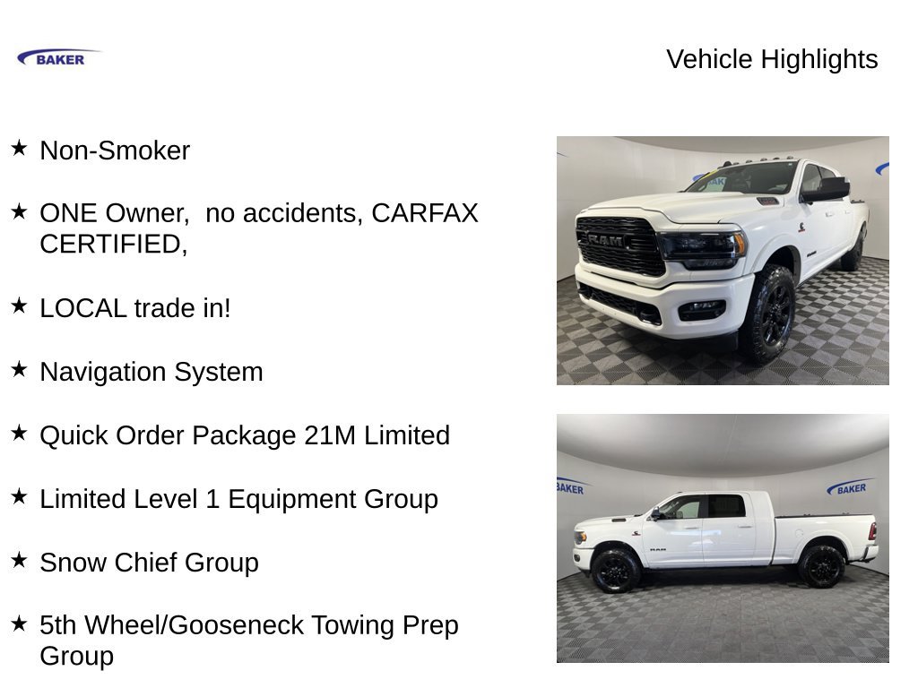 Used 2021 Ram 3500 Limited Mega Cab 4x4 64 Box Truck