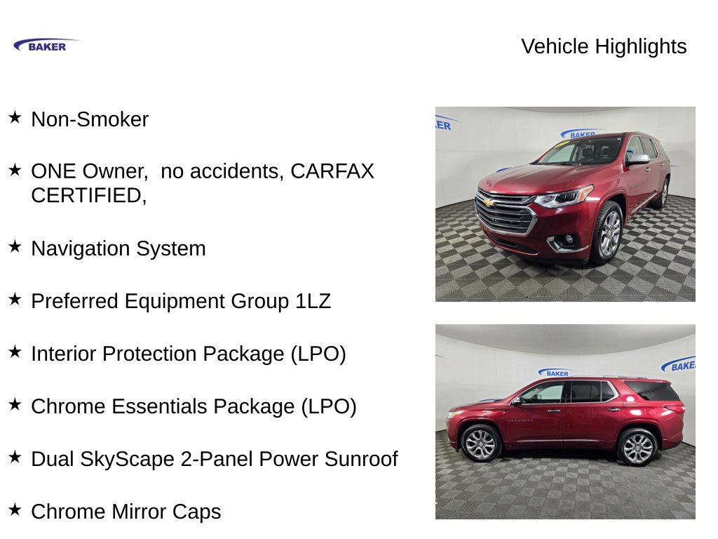 Used 2019 Chevrolet Traverse Premier SUV