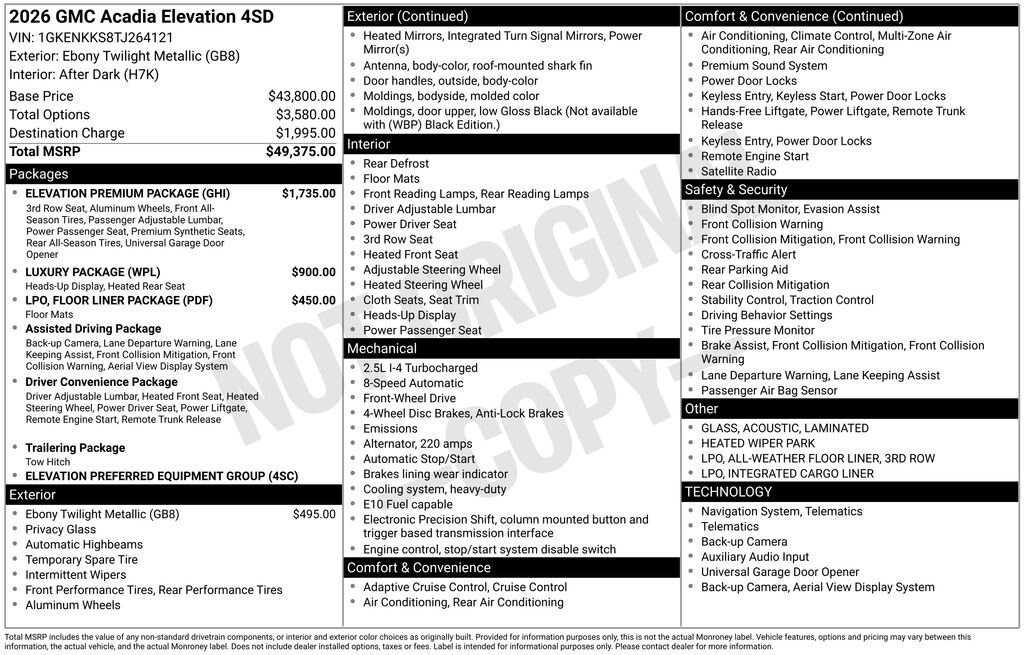 2026 GMC Acadia Elevation - Photo 31