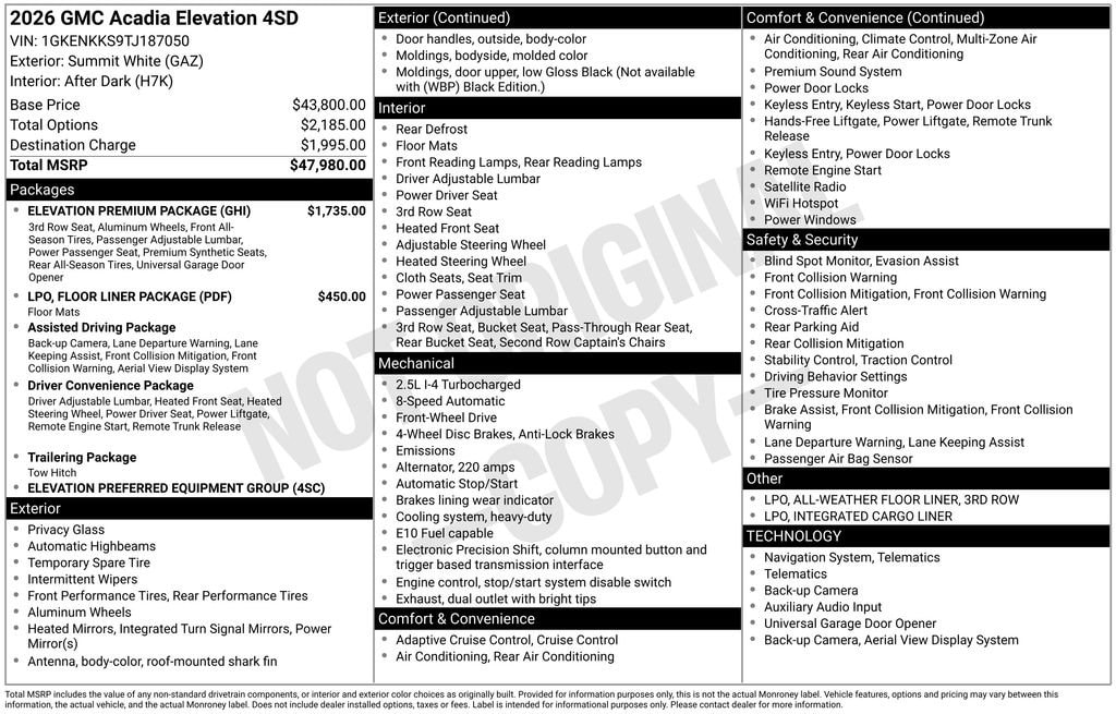 2026 GMC Acadia Elevation - Photo 28