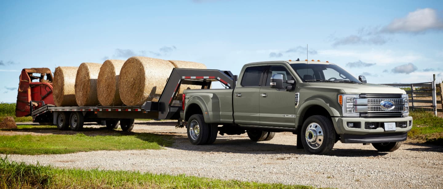 2019 Ford Super Duty Platinum Towing Hay