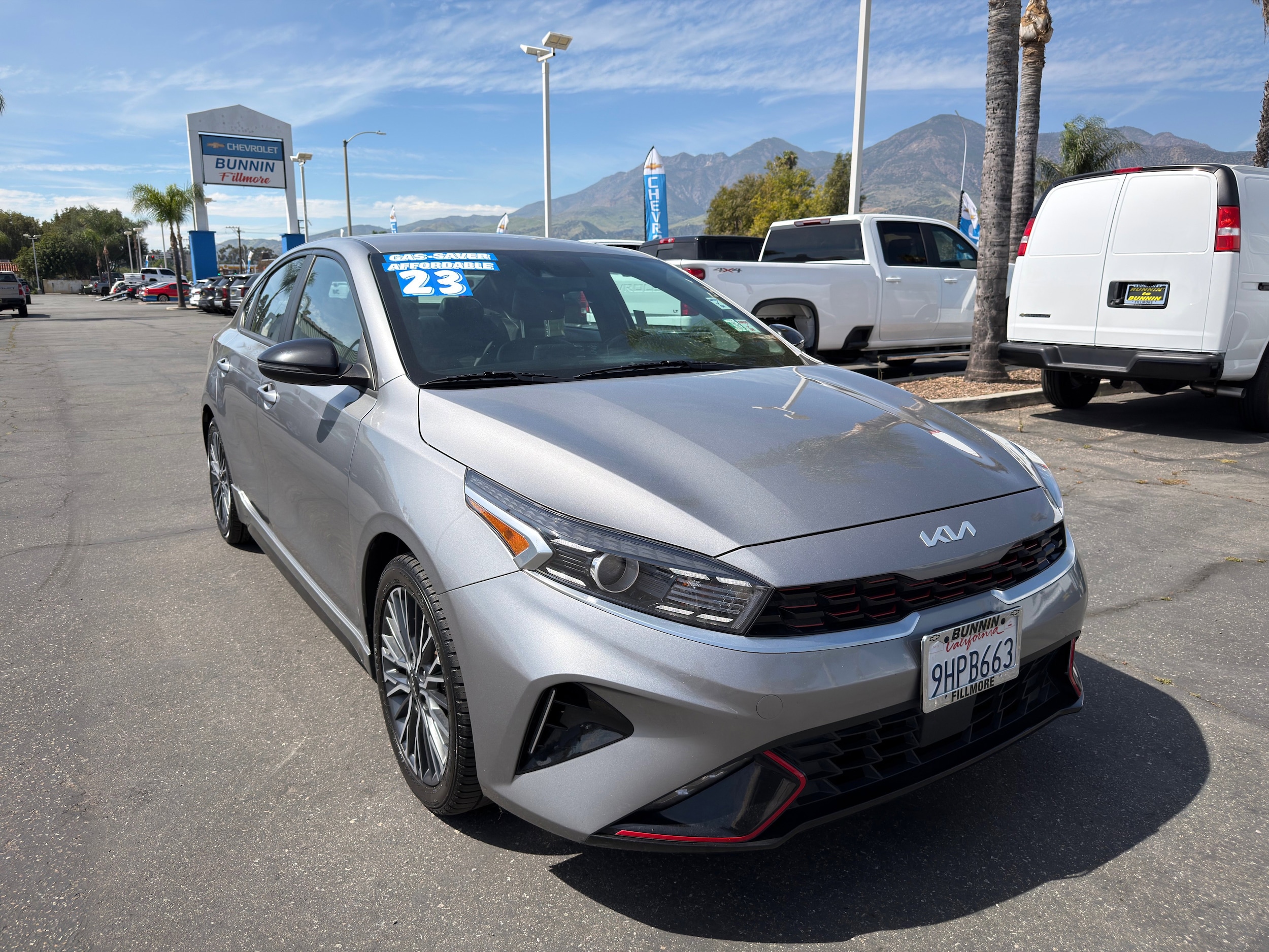 Used 2023 Kia Forte GT-Line with VIN 3KPF54AD8PE663807 for sale in Fillmore, CA