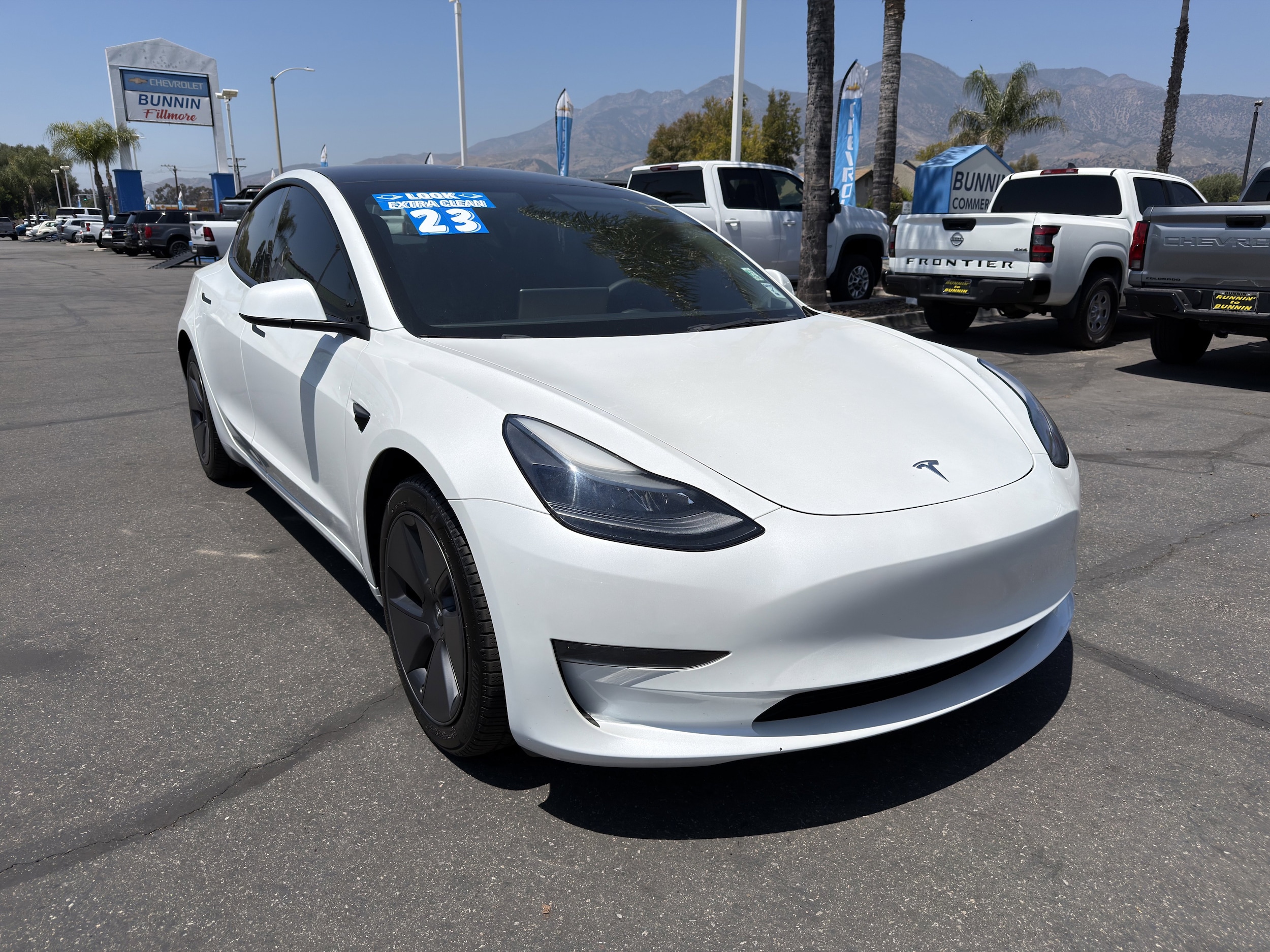 Used 2023 Tesla Model 3 Base with VIN 5YJ3E1EA7PF405001 for sale in Fillmore, CA