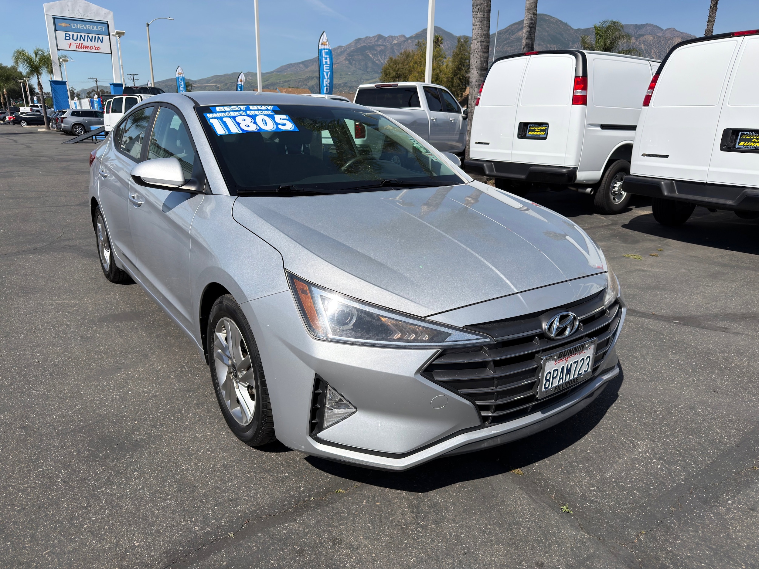 Used 2019 Hyundai Elantra SEL with VIN KMHD84LF5KU731113 for sale in Fillmore, CA