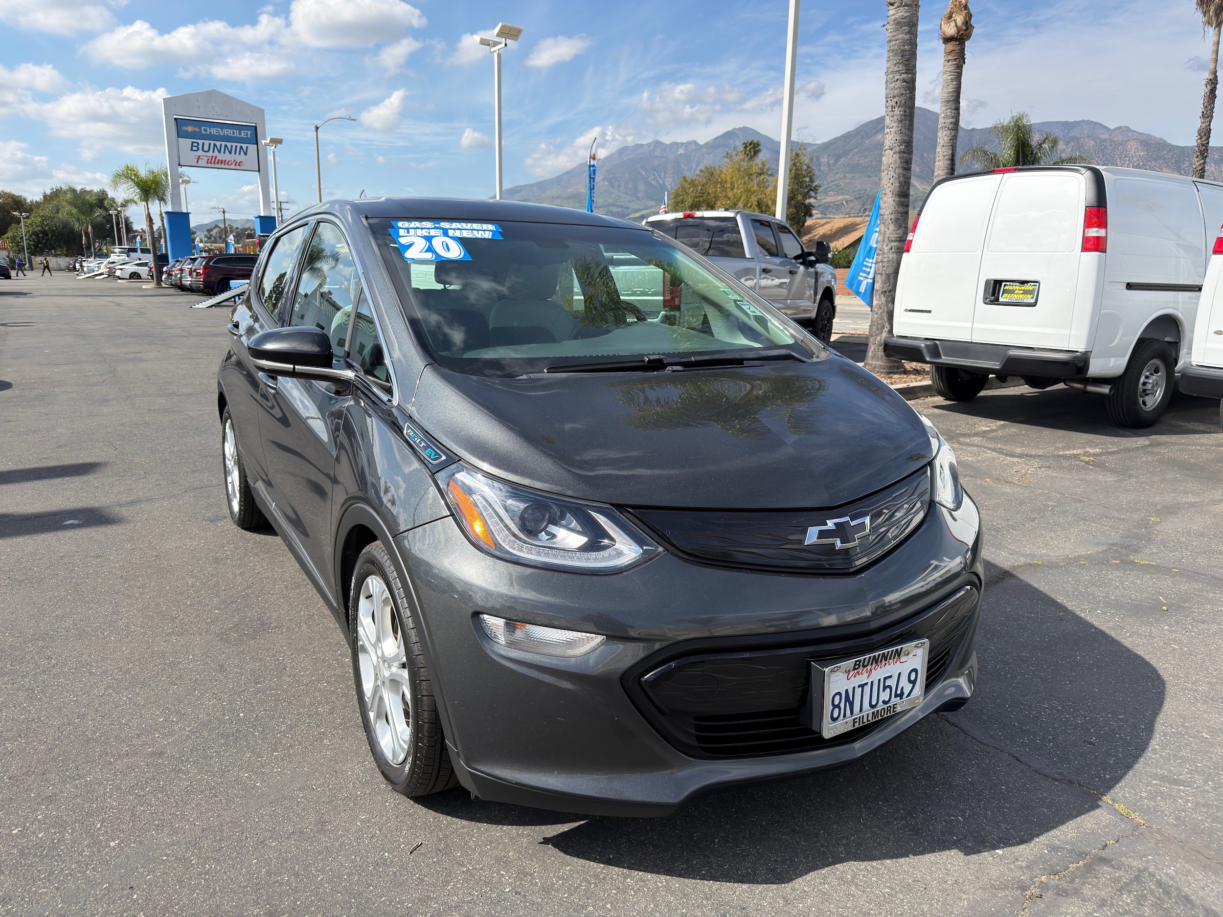 Used 2020 Chevrolet Bolt EV LT with VIN 1G1FY6S00L4110734 for sale in Fillmore, CA