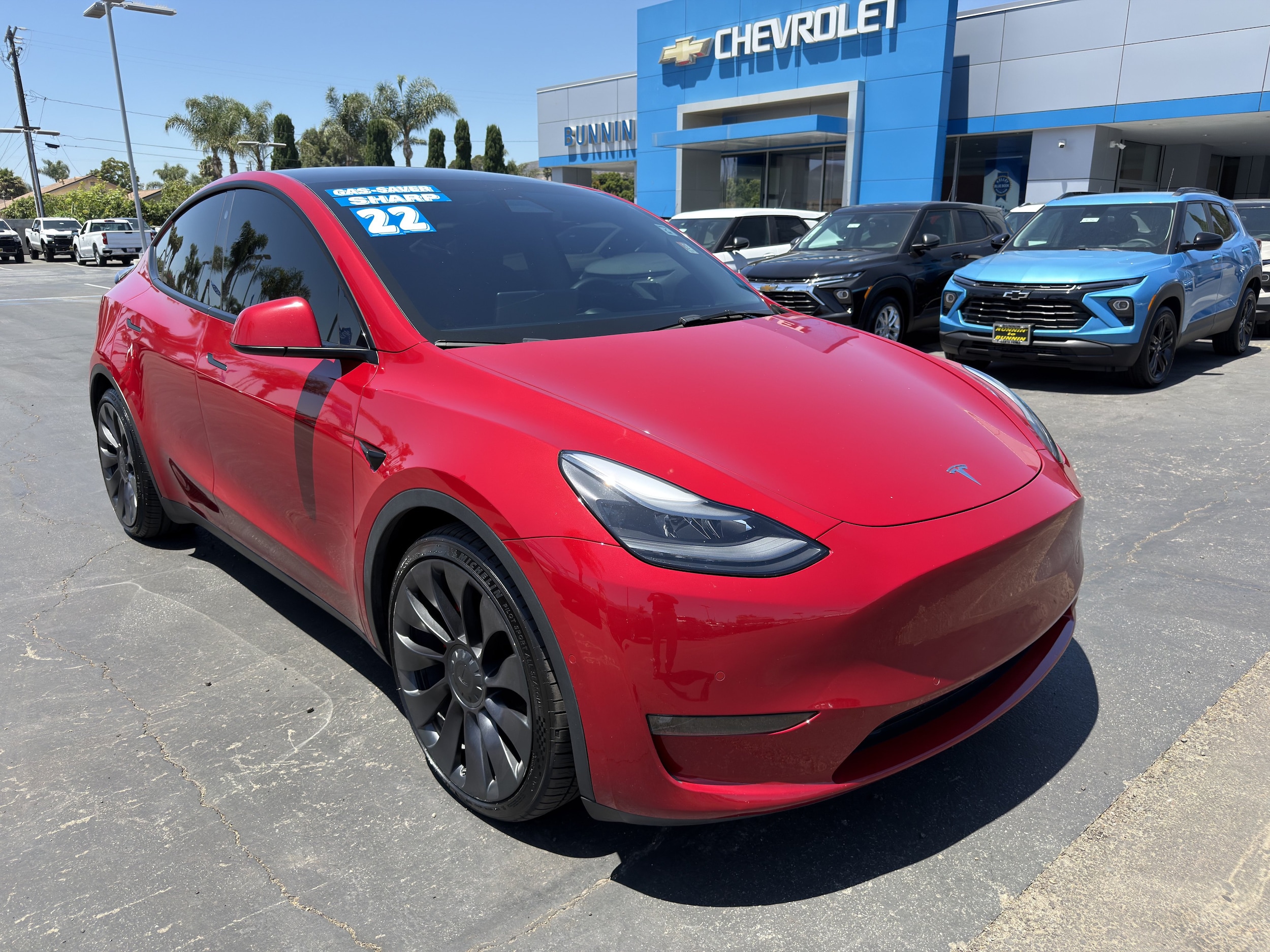 Used 2022 Tesla Model Y Performance with VIN 7SAYGDEF3NF327393 for sale in Santa Paula, CA
