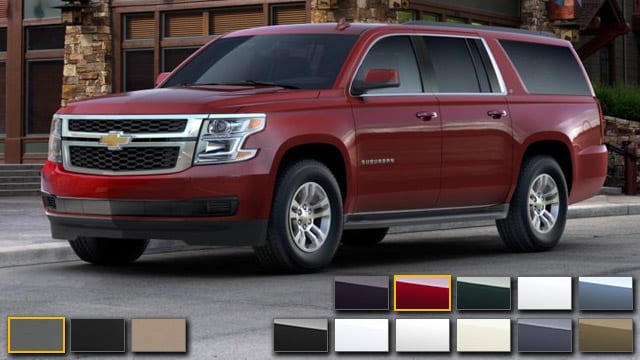 2019 Suburban Color Chart