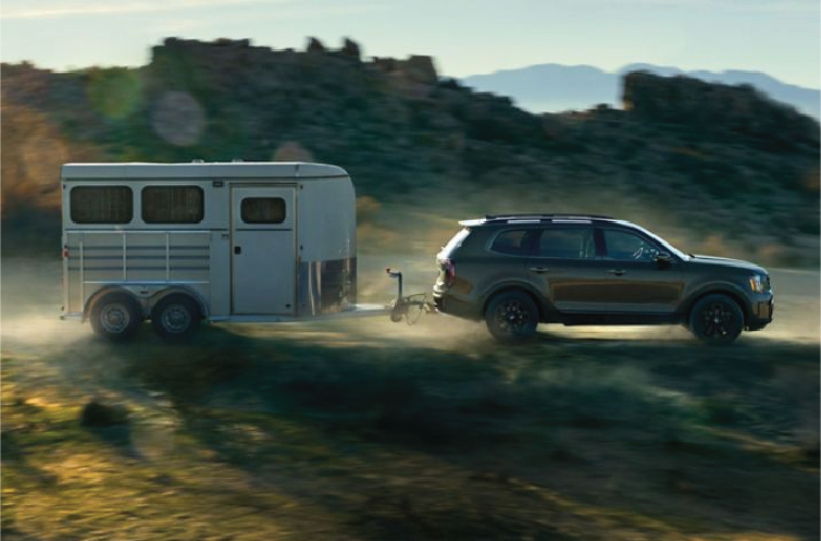 Family riding in vehicle