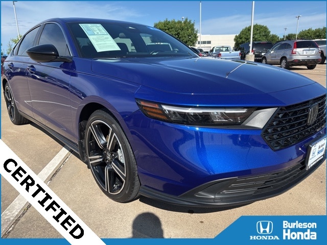 Certified 2024 Honda Accord Hybrid Sport with VIN 1HGCY2F54RA043818 for sale in Burleson, TX