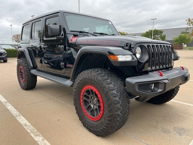 Used 2021 Jeep Wrangler Unlimited Rubicon with VIN 1C4JJXFGXMW837081 for sale in Burleson, TX