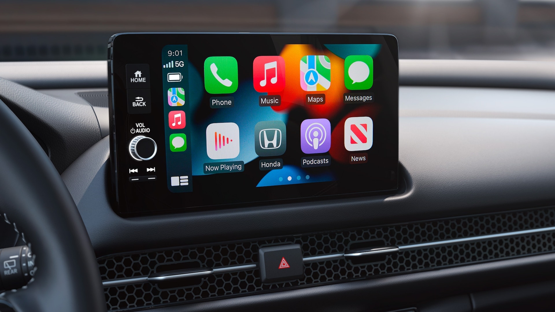The front display screen in a honda hr-v.