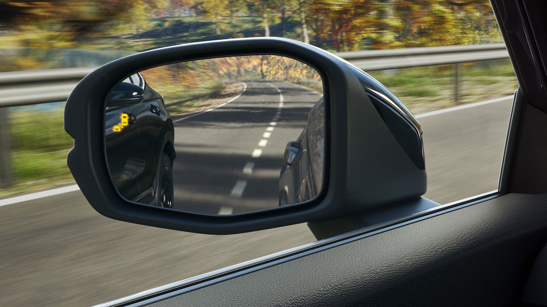 The blind spot system in a honda cr-v hybrid.