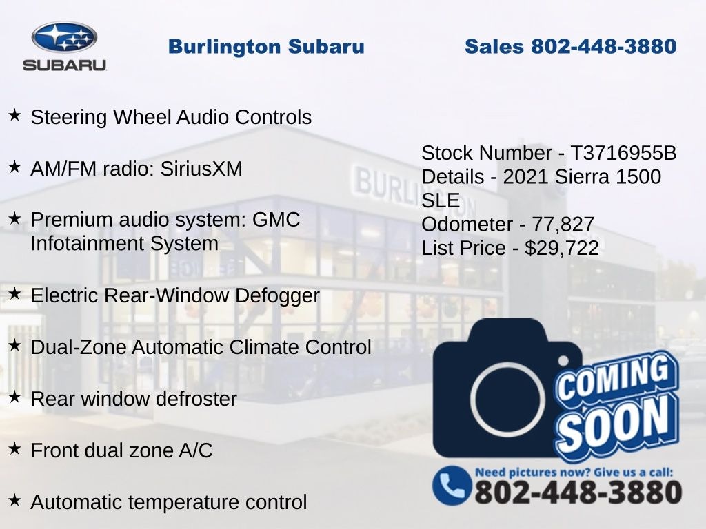 Used 2021 GMC Sierra 1500 SLE Truck Crew Cab