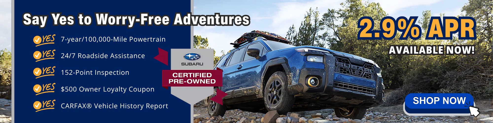 Low APR Financing on Subaru Certified Pre-Owned Vehicles at Burlington Subaru